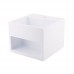 DAX Solid Surface Square Single Bowl Bathroom Sink Cabinet  White Finish  12-13/16 x 12-13/16 x 9-13/16 Inches (DAX-AB-1360) - B07FGG2VJQ