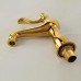 Fashionable Chrome-plated Brass Bathroom Basin Faucet - Golden - B079ZSNWKK